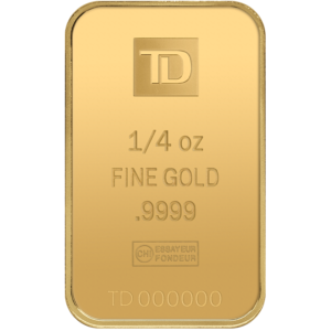TD gold bar 1/4 oz